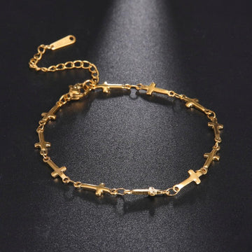 BEST SELLER Cute Fashion Cross Bracelet Stainless Steel Adjustable Bracelets - Jesus Christian Jewellery - The Jewellery Supermarket